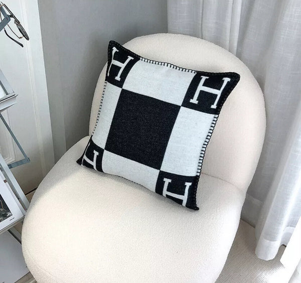 H cashmere mix cushion cover