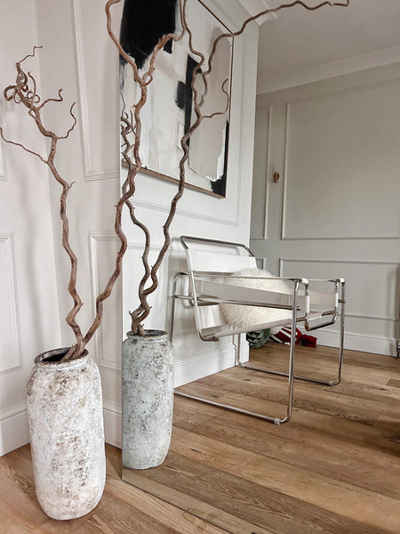 Large Floor Vase Rustic Natural Stone vase for Timeless Countryside Charm, minimalist nordic decor
