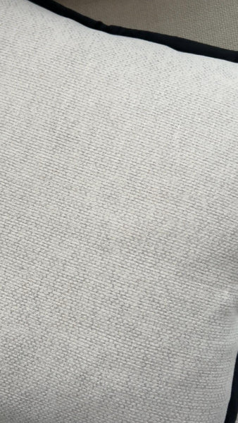 Luxury Black & Off-White Cushion Cover | Hidden Zipper | Modern Home Decor | 45x45cm Premium Cotton Blend Pillow Case