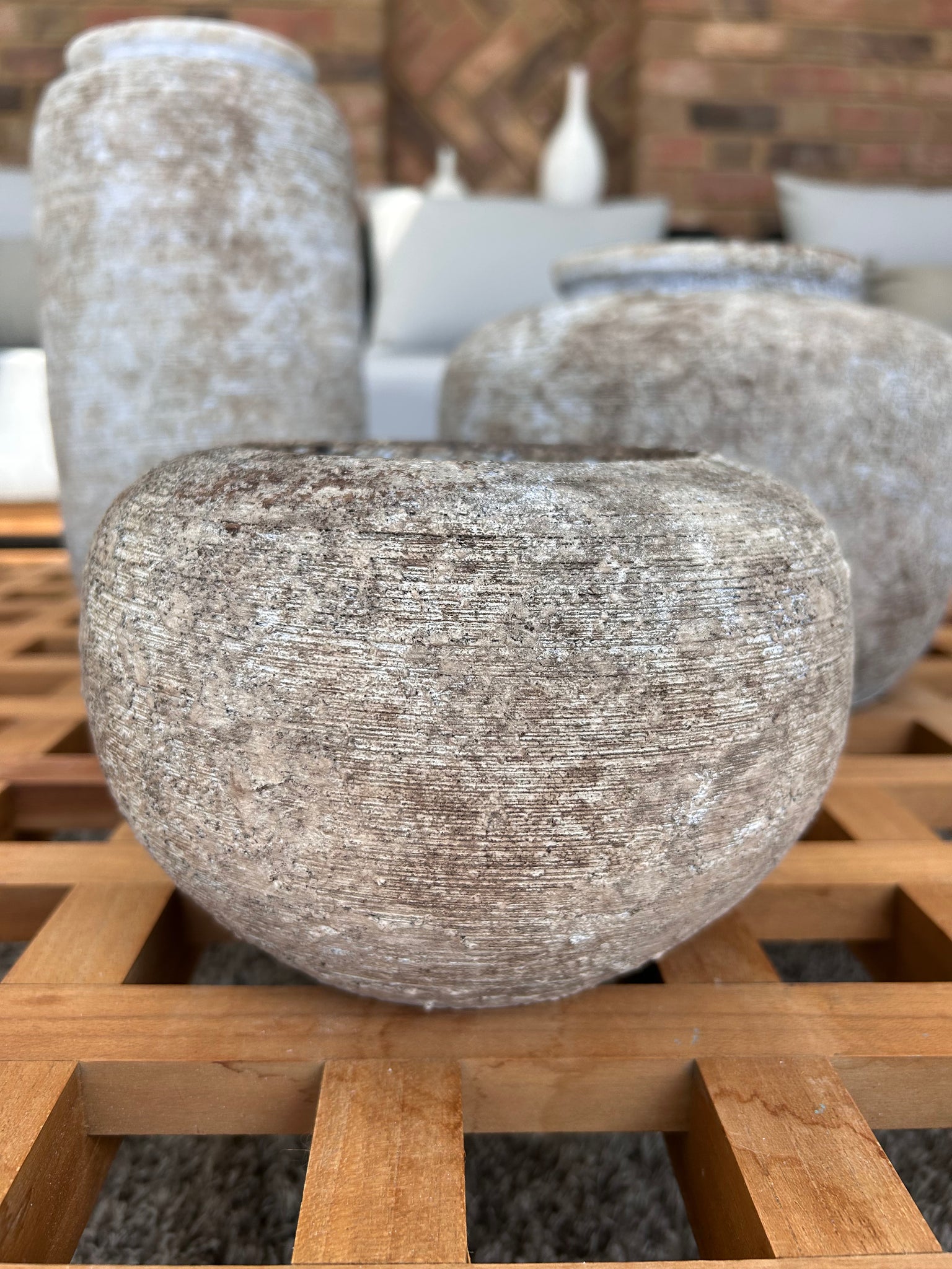 Sabi texture stone vase