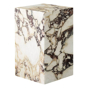 calacatta viola marble tall plinth for side tables and decor